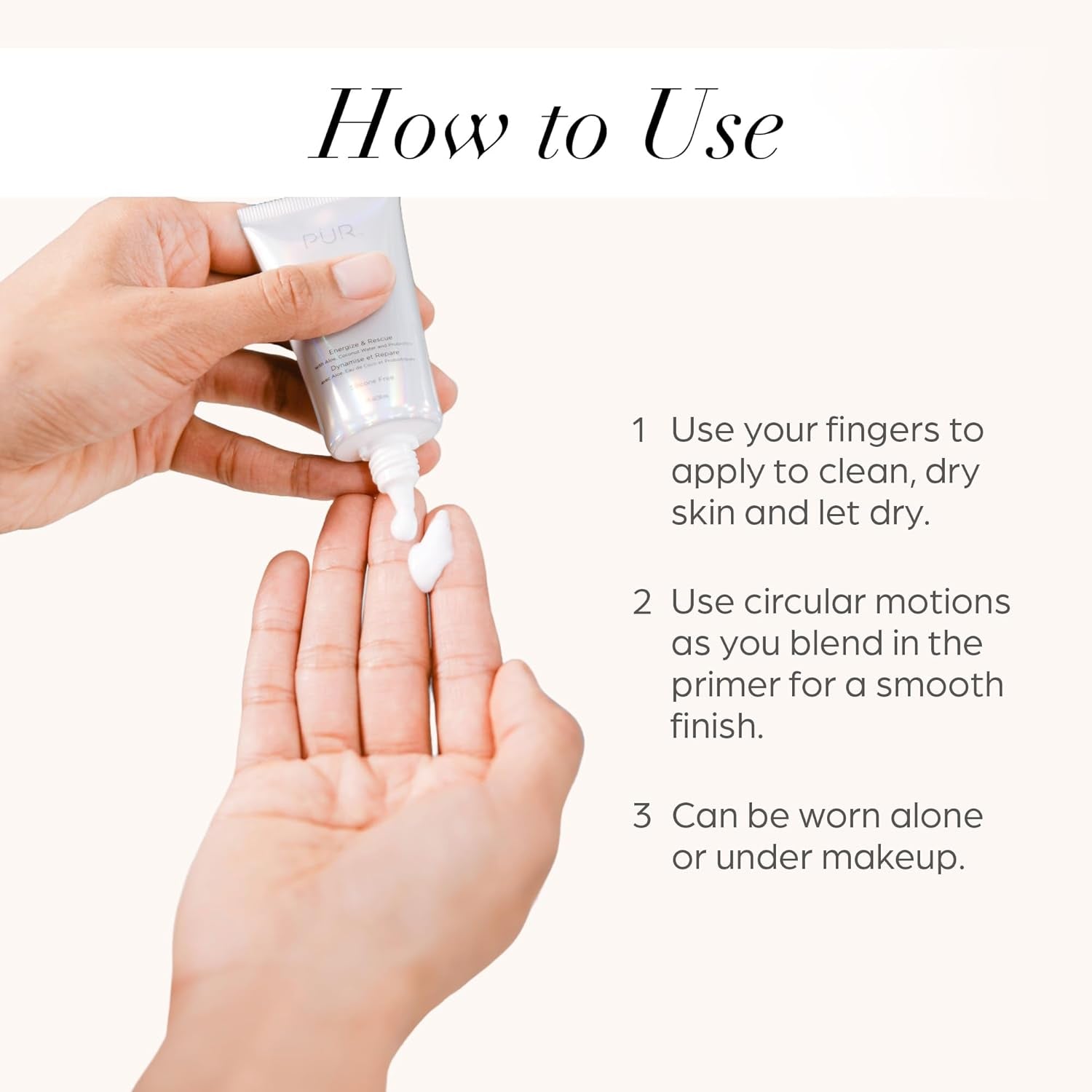 PUR Beauty 4-In-1 Correcting Primer, Energize & Rescue - Primer for Face before Makeup - Face Makeup for Women - Silicone-Free Hydrating Make up Helps Reduce Redness, 1 Fl Oz